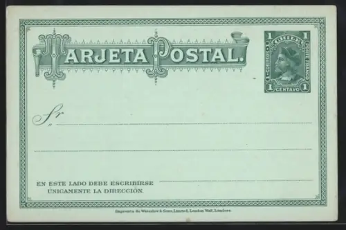 AK Chile, Ganzsache 1 Centavo