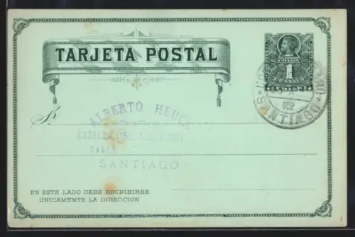 AK Chile, Ganzsache 1 Centavo