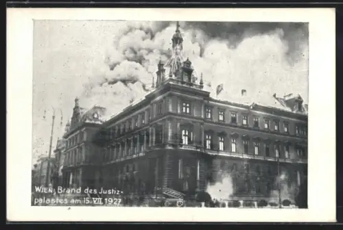 AK Wien, Justizpalast 1927 in Brand