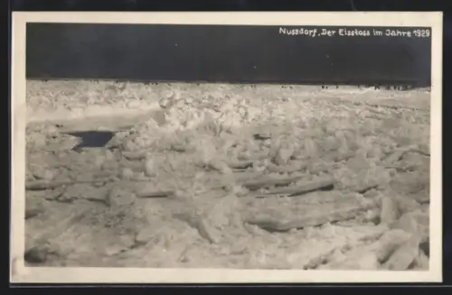 AK Nussdorf, Der Eisstoss im Jahre 1929