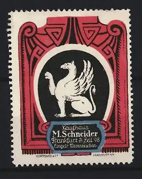 Reklamemarke Frankfurt, Kaufhaus M. Schneider, Greif-Emblem