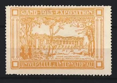 Reklamemarke Gand, Exposition Universelle & Internationale 1913, Serre des Orchidées