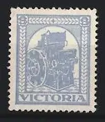 Reklamemarke Victoria, Druckmaschine, Industrie-Symbol