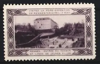 Reklamemarke Rennes, Foire-Exposition de Rennes, Gebäudeansicht