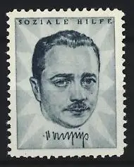 Reklamemarke Soziale Hilfe, Porträt von Engelbert Dollfuss