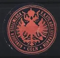 Reklamemarke Köln, Schokolade Gebrüder Stollwerck, Doppel-Adler