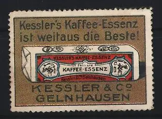 Reklamemarke Gelnhausen, Kessler`s Kaffee-Essenz, Kaffee-Essenz-Packung