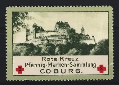 Reklamemarke Coburg, Rote-Kreuz Pfennig-Marken-Sammlung, Veste Coburg