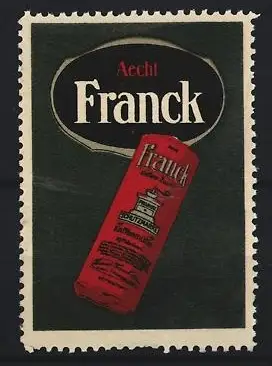 Reklamemarke Aecht Franck, Kaffee-Zusatz, rote Verpackung