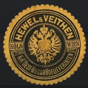 Reklamemarke Köln, Hewel & Veithen, Doppeladler-Emblem