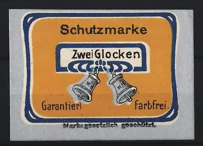 Reklamemarke Schutzmarke Zweiglocken, Zwei Glocken
