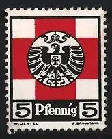 Reklamemarke Rotes Kreuz, 5 Pfennig, Reichsadler