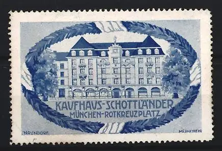 Reklamemarke München, Kaufhaus Schottländer, Gebäudeansicht