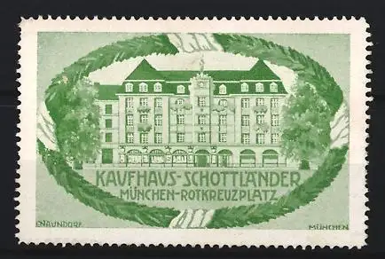 Reklamemarke München, Kaufhaus Schottländer, Gebäudeansicht