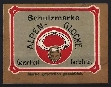 Reklamemarke Schutzmarke Alpen-Glocke, Glocke