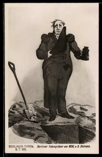 AK Berlin, Berliner Totengräber um 1830
