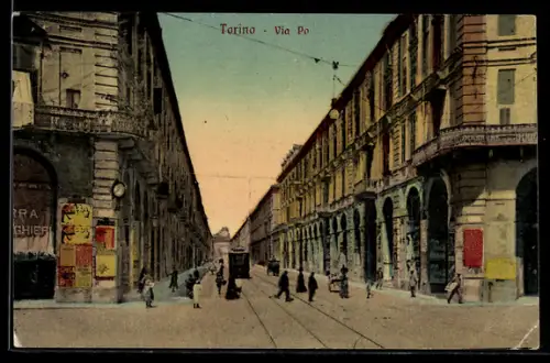 AK Torino, Via Po con tram e pedoni
