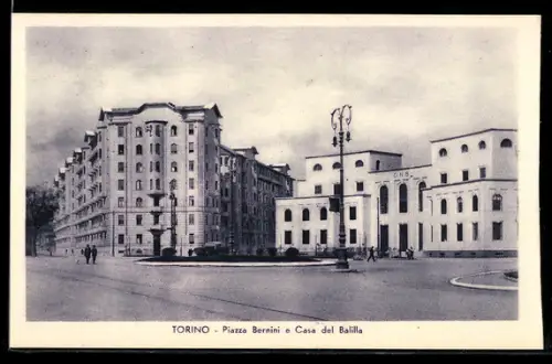 AK Torino, Piazza Bernini e Casa del Balilla