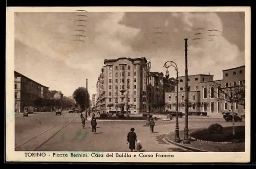 AK Torino, Piazza Bernini, Casa del Balilla e Corso Francia