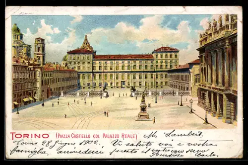 AK Torino, Piazza Castello col Palazzo Reale