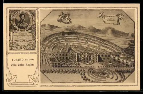 Lithographie Torino, Villa della Regina nel 1600