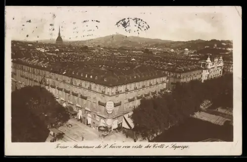 AK Torino, Panoramica da P. Nuova con vista dei Golli e Superga