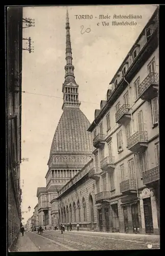 AK Torino, Mole Antonelliana e Via Montebello