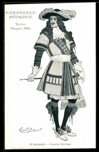 AK Torino, Carosello Storico, Maggio 1902, Cavalieri Siciliani