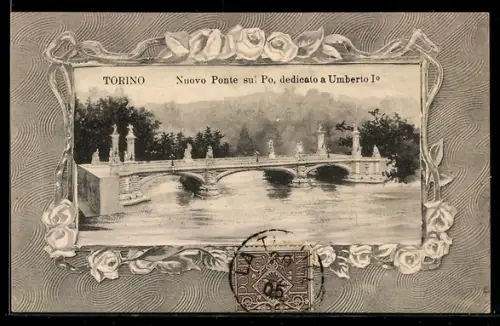 AK Torino, Nuovo Ponte sul Po dedicato a Umberto I
