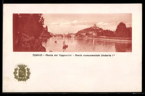 AK Torino, Monte dei Cappuccini, Ponte monumentale Umberto Iº