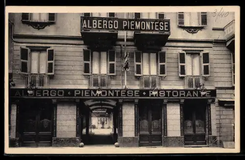 AK Torino, Albergo Piemontese Ristorante, Via Berthollet 13