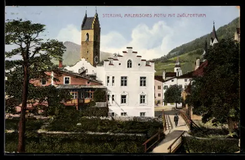 AK Sterzing, Blick zum Zwölferturm