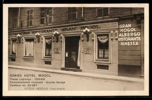 AK Torino, Gran Hotel Mogol Albergo Ristorante, Propr. Nicola Nersino