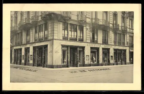 AK Torino, Angolo Via Garibaldi e Via XX Settembre, Leopoldo Grosso