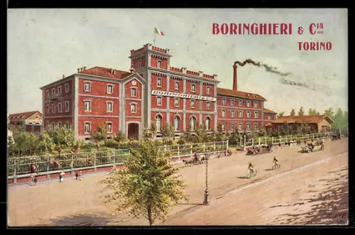 AK Torino, Stabilimento Boringhieri & Cia in una vivace scena di strada