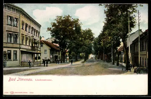 AK Bad Ilmenau, Lindenstrasse mit Hotel