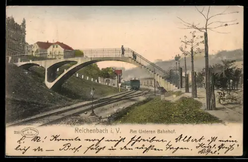 AK Reichenbach i. V., Partie am unteren Bahnhof