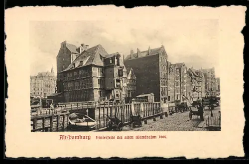 AK Alt-Hamburg, Alter Wandrahm 1886, Hinterseite