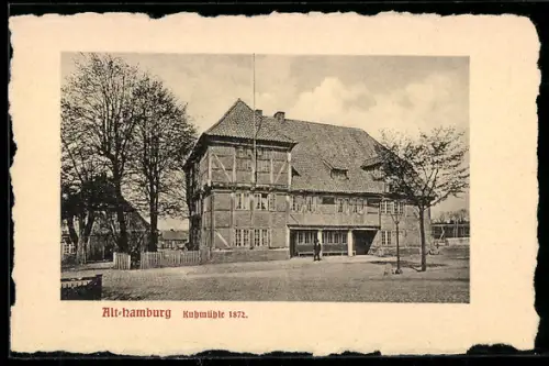 AK Hamburg-Hohenfelde, Kuhmühle 1872 Aussenansicht