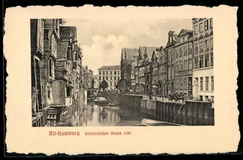 AK Alt-Hamburg, Holländischer Brook 1891