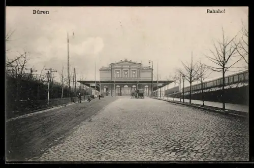 AK Düren, Blick auf den Bahnhof
