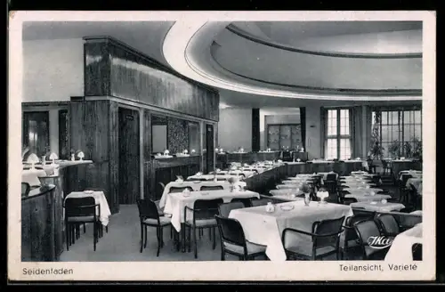AK Krefeld, Varieté-Betriebe Seidenfaden, Ostwall 103-105, Innenansicht