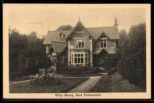 AK Bad Liebenstein, Villa Georg, Frontalansicht vom Garten aus