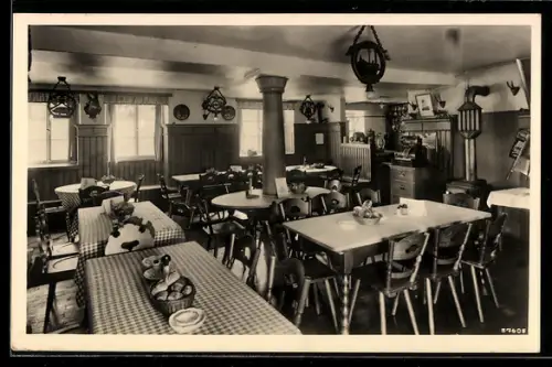 AK Lindau i. B., Gasthof Inselgraben, Innenansicht
