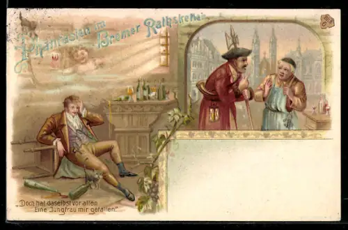 Lithographie Bremen, Phantasien im Gasthaus Ratskeller