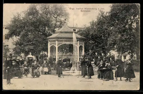 AK Wasserburg a. Inn, Englisches Institut, Spielplatz
