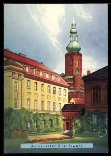 Künstler-AK Greifswald, Universität Greifswald