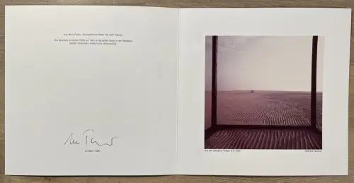 Fotografie Wilfried Täubner, Jungnamen-Sand aus dem Zyklus Fotografische Bilder mit dem Kubus, Autograph 1985