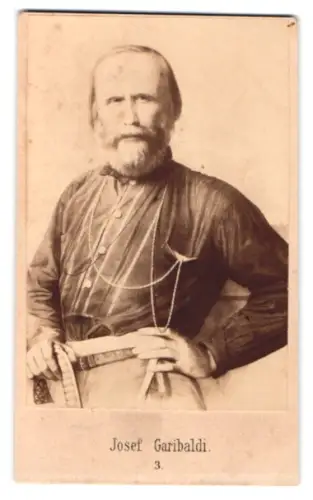 Fotografie Portrait Josef Garibaldi, italienischer Freiheitskämpfer