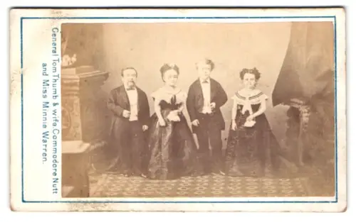 Fotografie John E. Palmer, Plymouth, Kleinwüchsige Schauspieler Charles Stratton, Lavinia Warren-Stratton